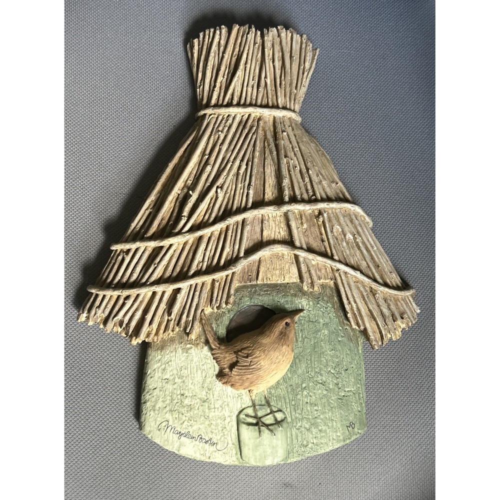 Hallmark Marjolein Bastin Vintage Resin Birdhouse Wall‎ Decor Natures Sketchbook